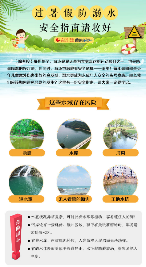 图解：过暑假防溺水 安全指南请收好