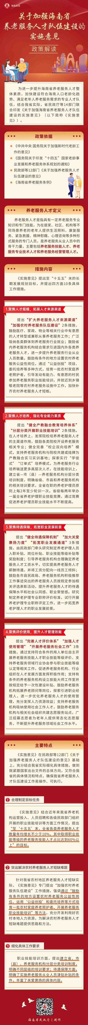 图解：《关于加强海南省养老服务人才队伍建设的实施意见》